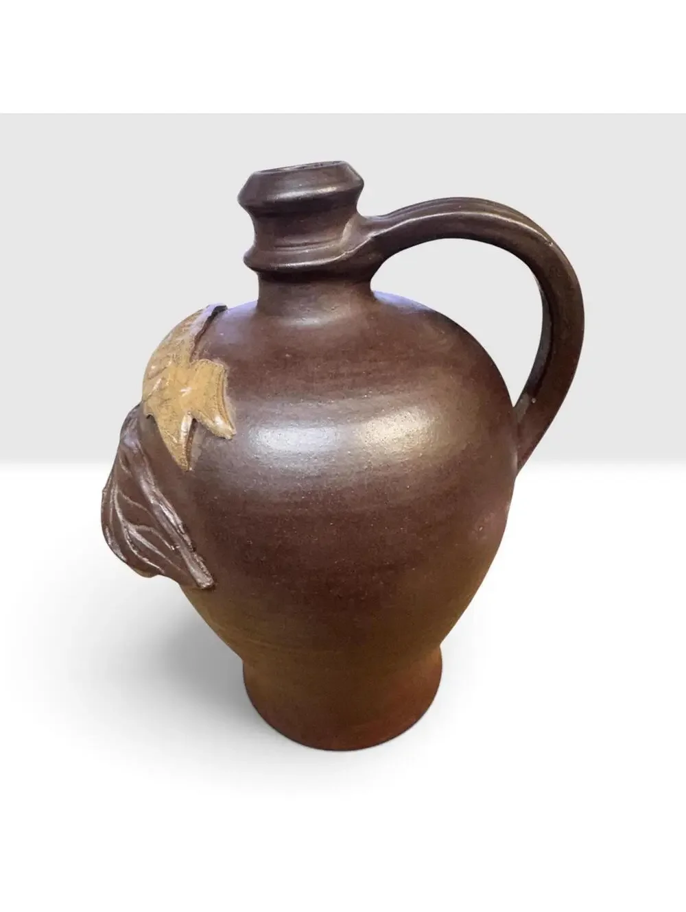 Antique French Earthenware Calvados Jug.